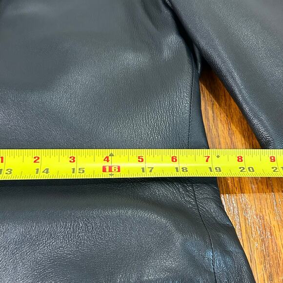 Mens Crémieux Genuine Lambskin Black Leather Blazer Size M - Picture 13 of 15